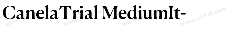 CanelaTrial MediumIt字体转换 CanelaTrial MediumIt字体转换
